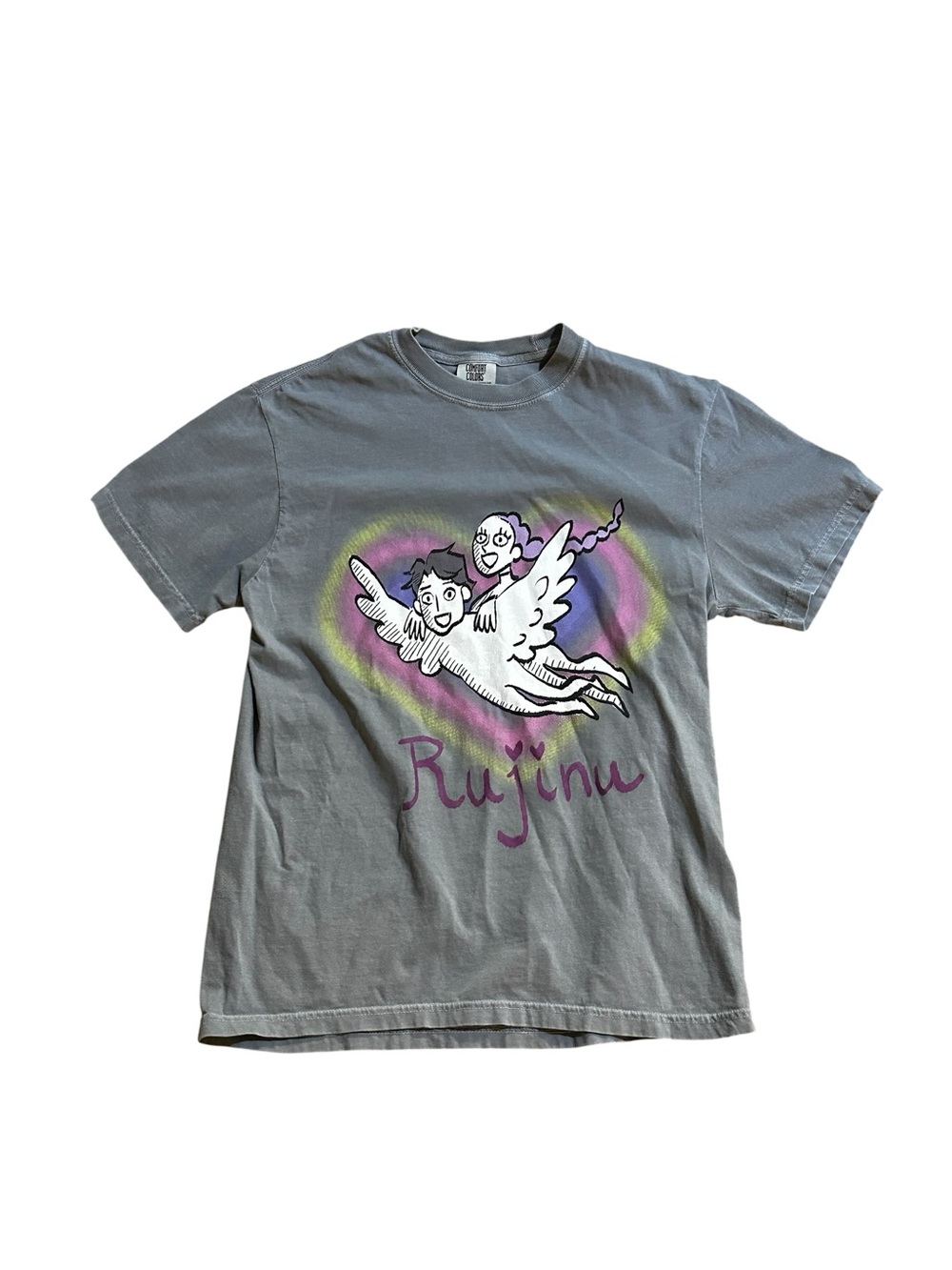 “Rujinu” K-Pop Demon Hunters Graphic Tee Medium Comfort Colors Gray